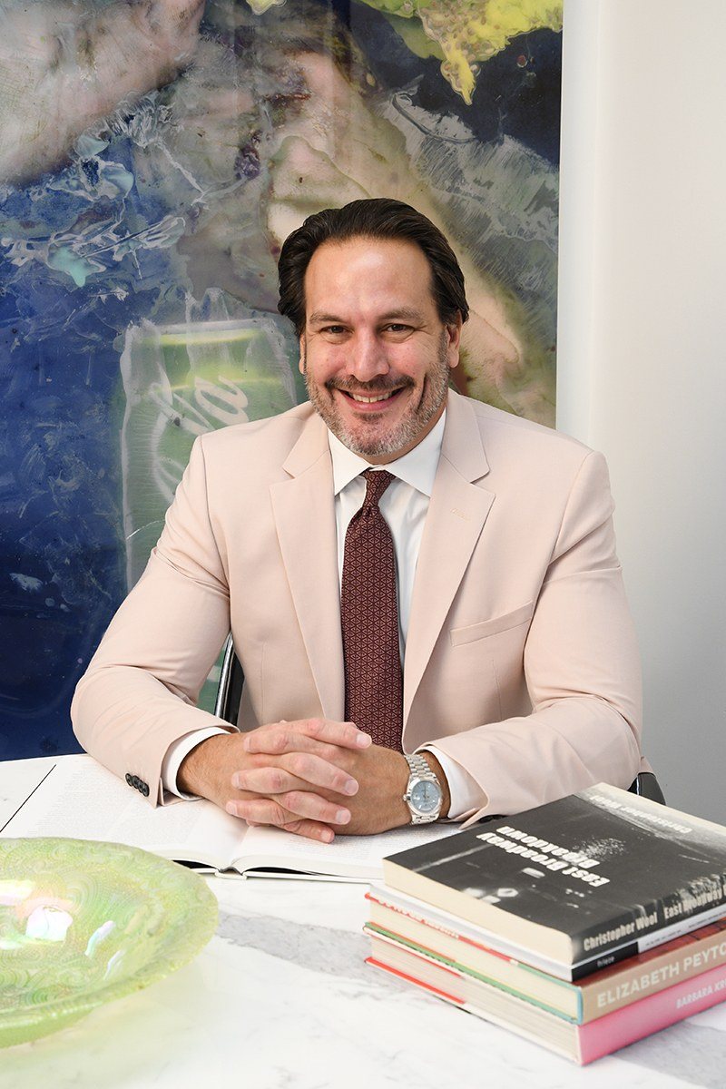 Garrett Biondo, founding attorney, at his desk